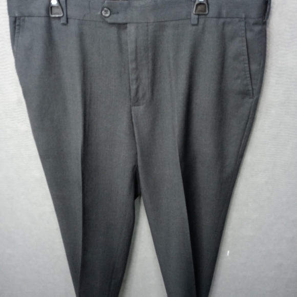 George men's gray dress pants. Flat front no cuff. - Picture 4 of 12